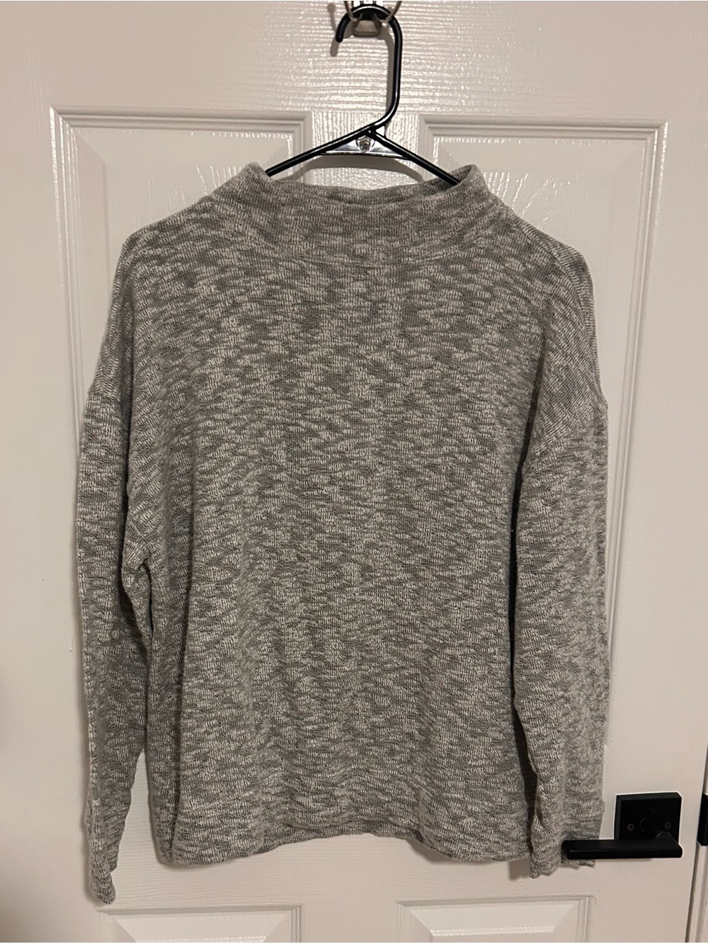 Lou & Grey Heather Gray Mock Neck Sweater
